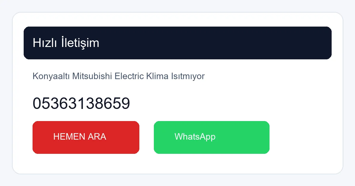 Konyaaltı'nda bir Mitsubishi Electric klima teknisyeni servis sonrası gülümsüyor